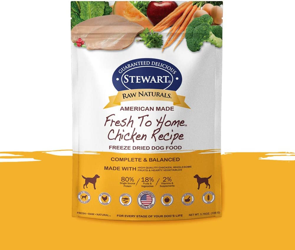 Raw Naturals Freeze Dried Dog Food Grain Free Made in USA with Chicken, Fruits, & Vegetables for Fresh to Home All Natural Recipe, Trial Size