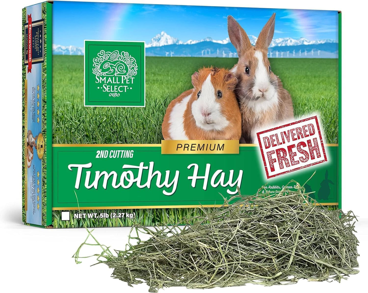 2Nd Cutting Perfect Blend Timothy Hay Pet Food for Rabbits, Guinea Pigs, Chinchillas and Other Small Animals, Premium Natural Hay Grown in the US, 12 LB