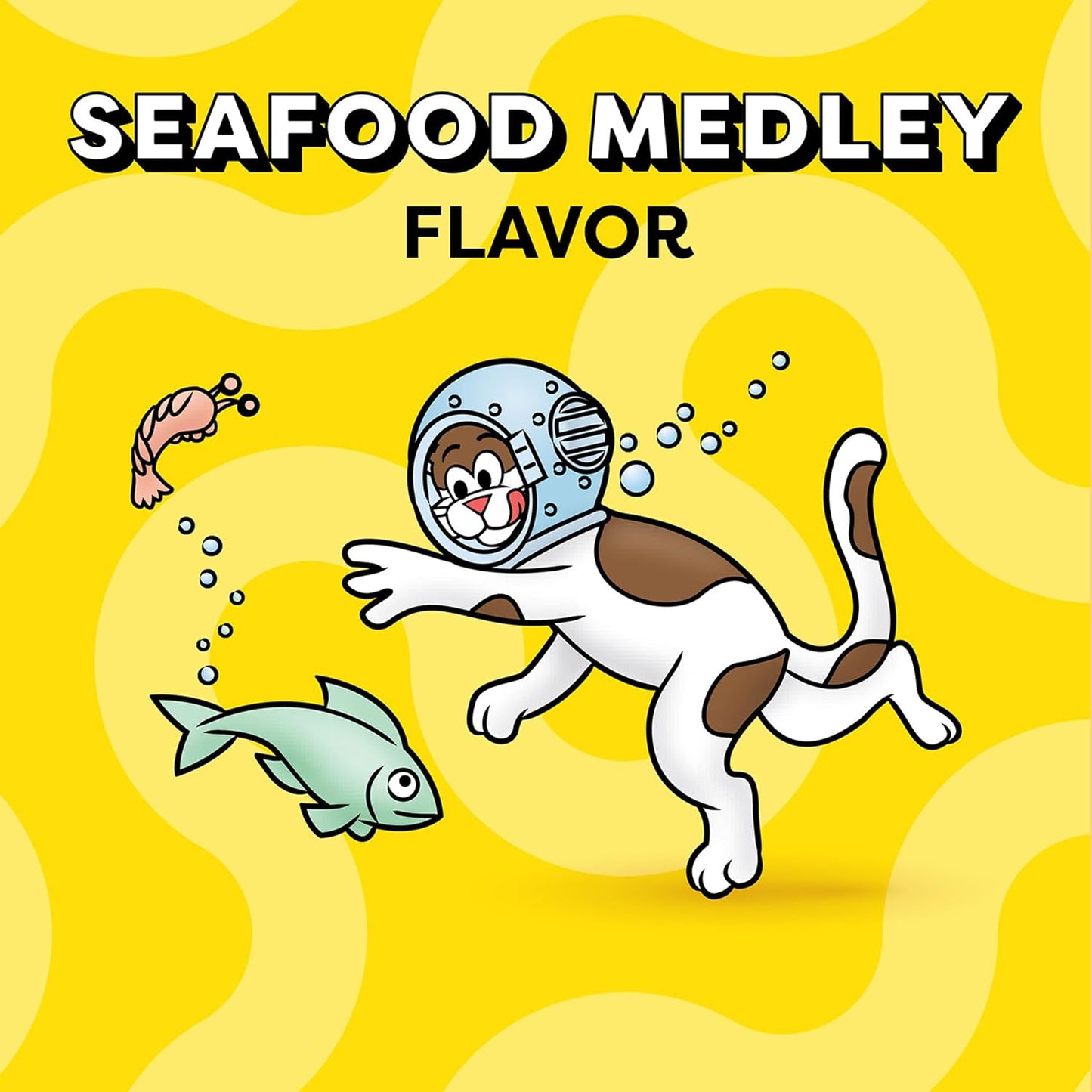 Classic Crunchy and Soft Cat Treats, SEAFOOD MEDLEY, Multiple Sizes