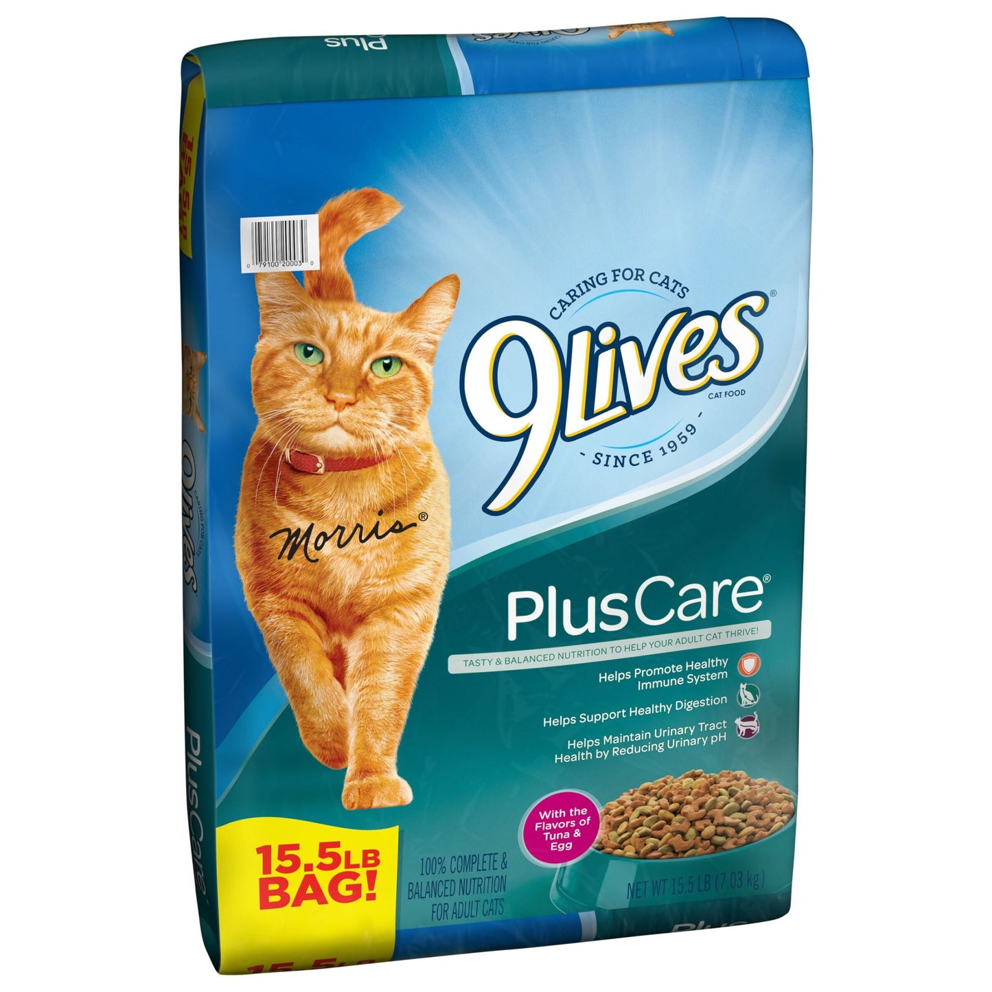 plus Care Dry Cat Food with Tuna & Egg Flavors, 15.5 Lb Bag