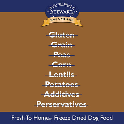 Raw Naturals Freeze Dried Dog Food Grain Free Made in USA with Turkey, Fruits, & Vegetables for Fresh to Home All Natural Recipe, 12 Oz.