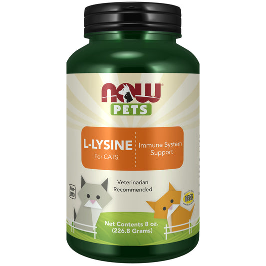 Pet Health, L-Lysine Supplement, Powder, Formulated for Cats, NASC Certified, 8-Ounce