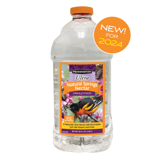 Natural Springs Ready to Use Oriole Nectar, 64 Oz. Liquid Wild Bird Food, 1 Pack, Fresh