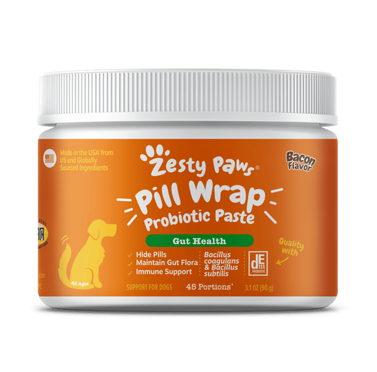 Probiotic Pill Wrap Paste for Dogs, Bacon, 45 Count, Dry Training Treats Paste