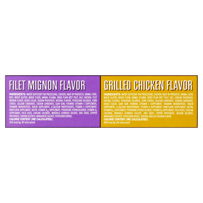 (2 Pack)  Cuts in Gravy Wet Dog Food Variety Pack, Tender Morsels Filet Mignon Flavor and Tender Morsels Grilled Chicken Flavor, 3.5 Oz, 8 Pack