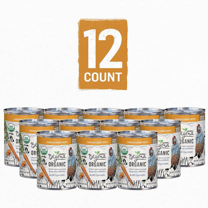 Purina Organic Wet Dog Food, Organic Chicken & Carrot Adult Recipe Ground Entrée with Broth - (Pack of 12) 13 Oz. Cans