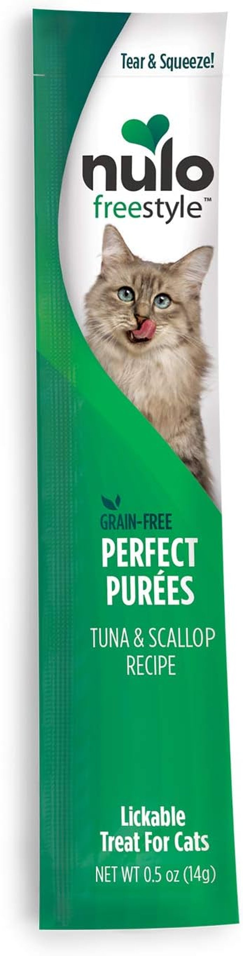 Freestyle Grain-Free Perfect Purees Premium Wet Cat Treats, Squeezable Meal Topper for Felines, High Moisture Content to Support Cat Hydration, 0.5 Ounces in Each Lickable Wet Cat Treat Pouch